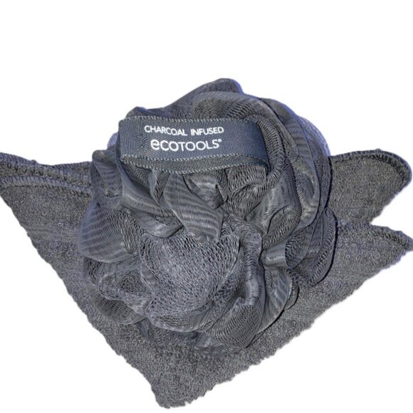 ECO TOOLS Charcoal Bath Sponge, Loofah and Washcloth GIFT SET - Picture 3 of 10